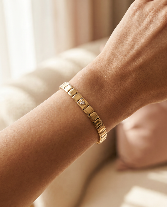 Italian Charm Weißes Herz Bridal Zart und Minimal | NovoCharm