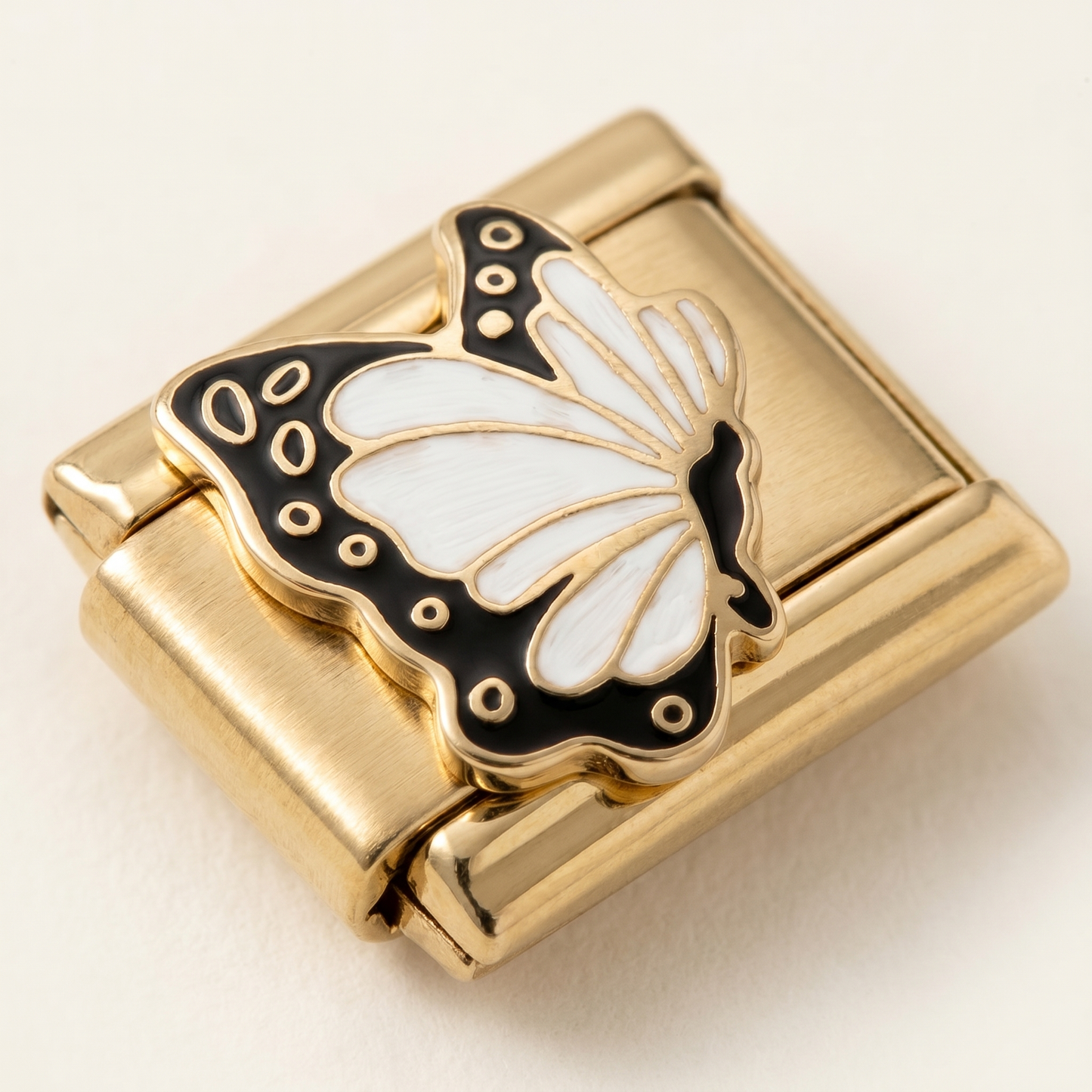 Italian Charm Schmetterling Weiß Romantik Emaille | NovoCharm