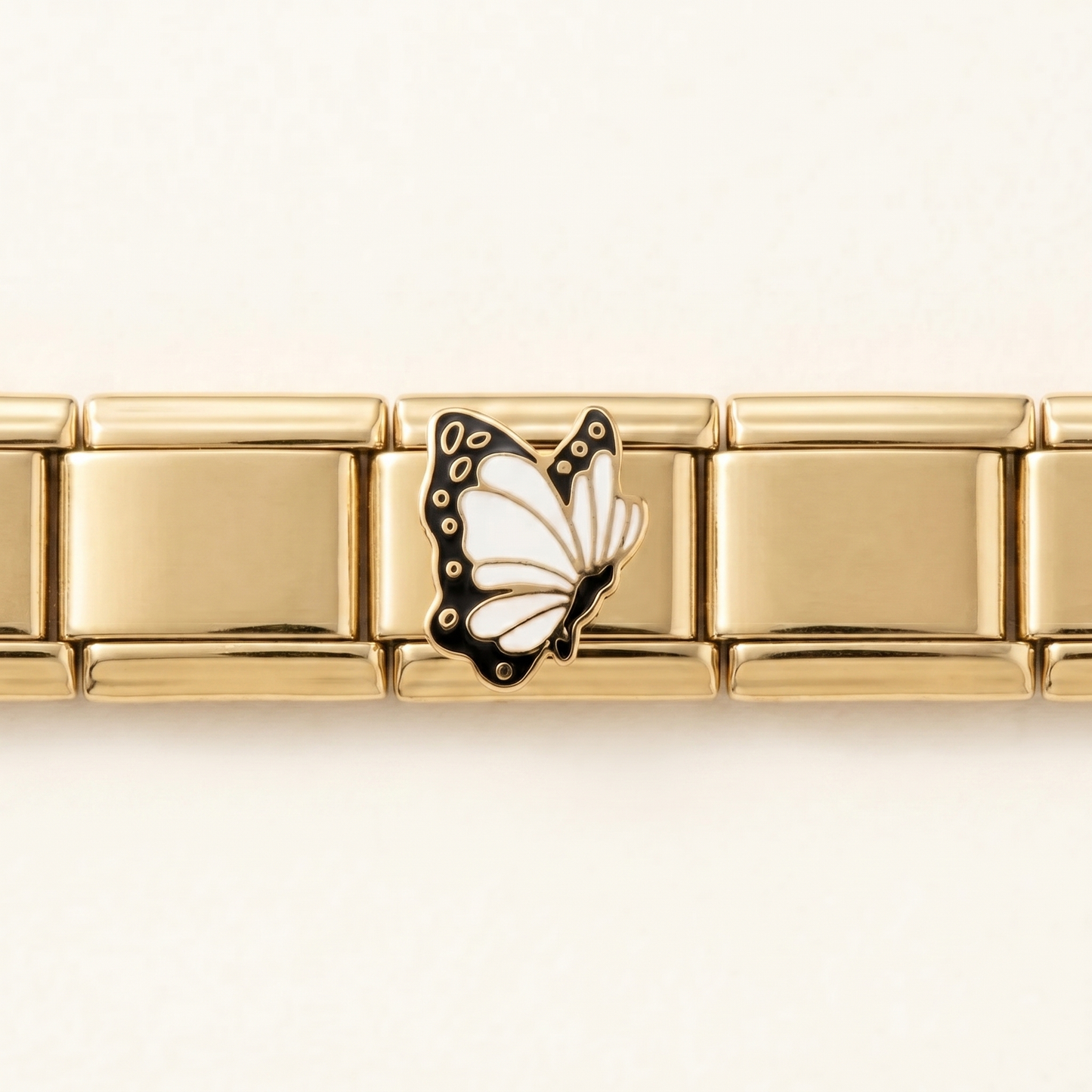 Italian Charm Schmetterling Weiß Romantik Emaille | NovoCharm