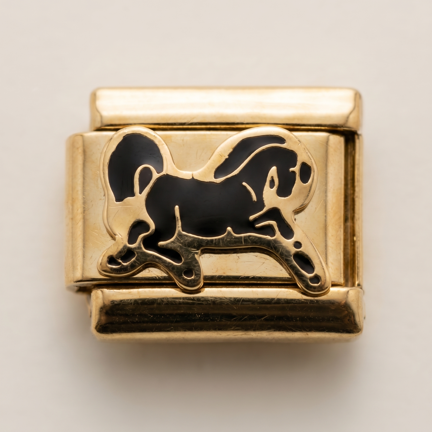 Italian Charm Schwarzes Pferd Anmut und Freiheit | NovoCharm