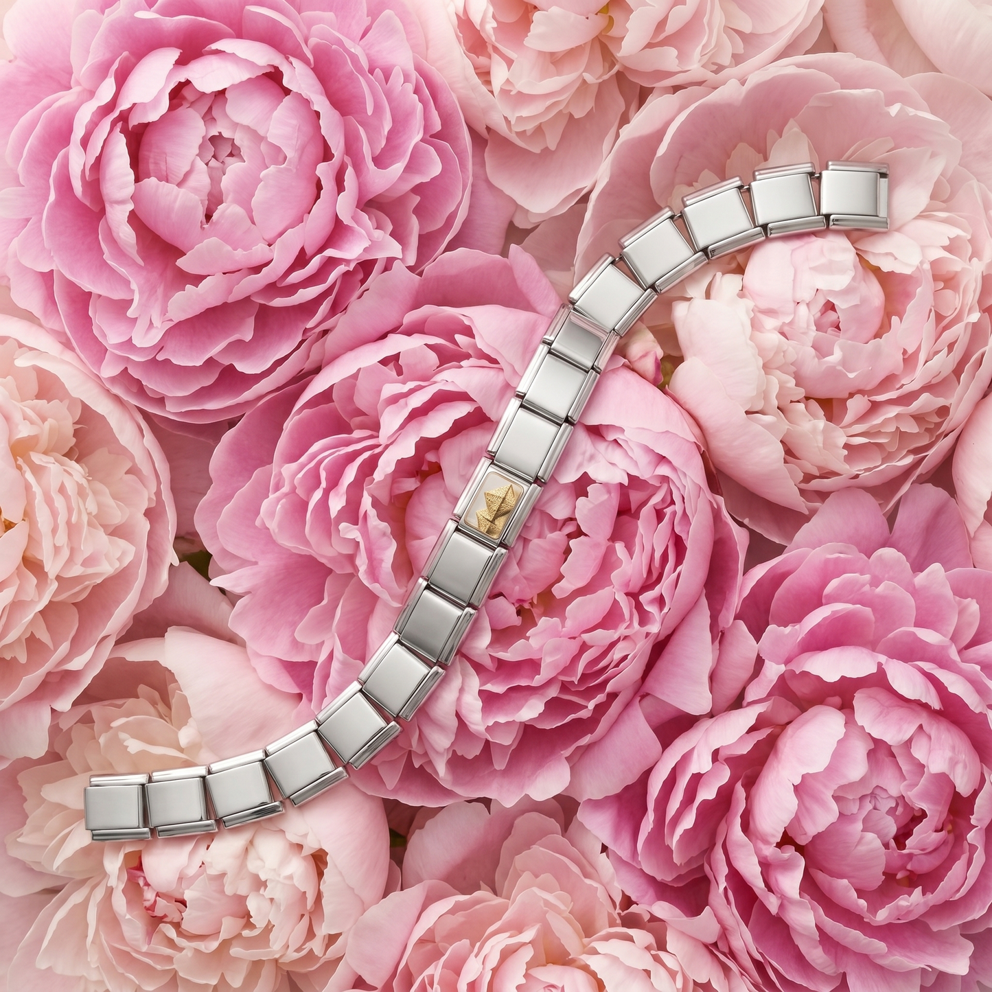 Italian Charm Pyramide kombiniert mit Mystik und Reise Charms am Armband
