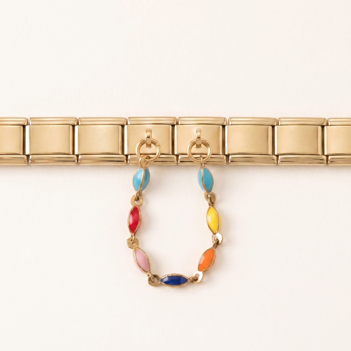 Italian Charm Doppelcharm Regenbogen Steine Pride Centerpiece | NovoCharm