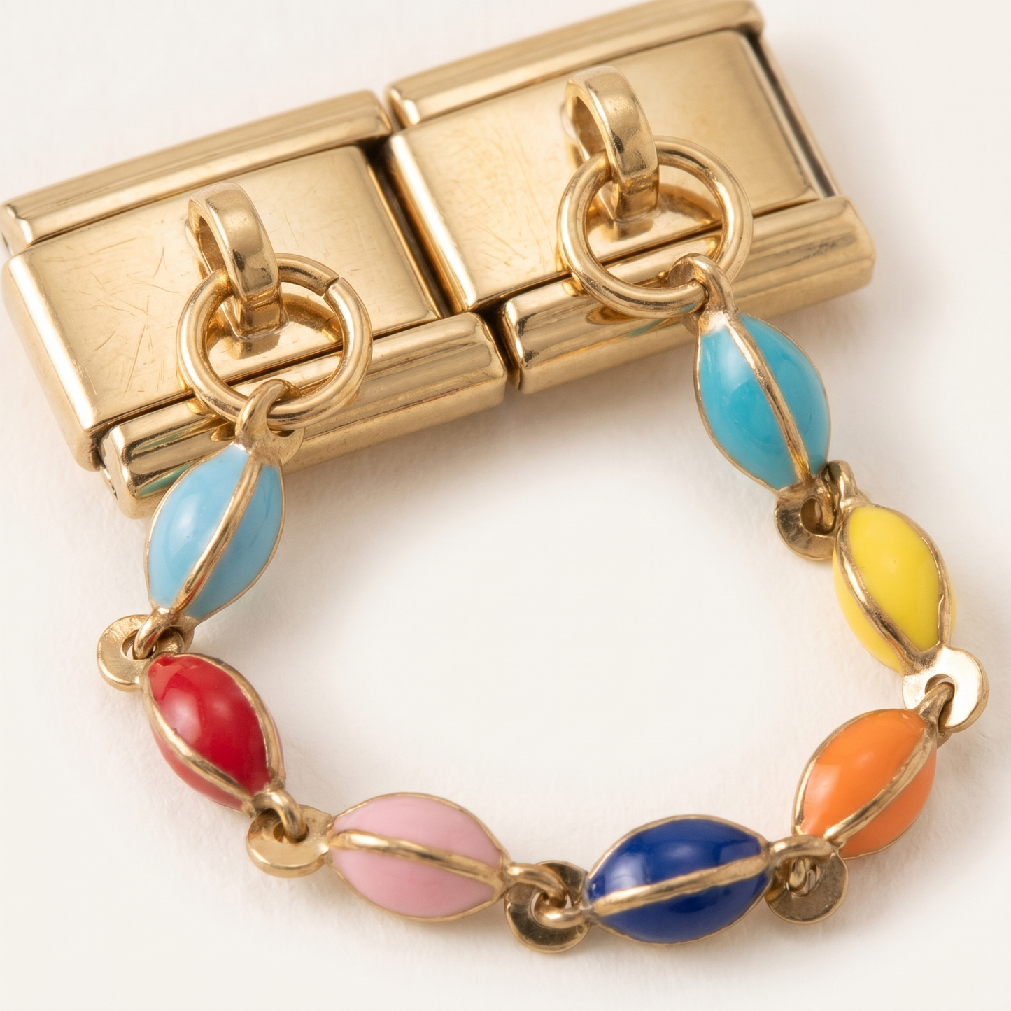 Italian Charm Doppelcharm Regenbogen Steine Pride Centerpiece | NovoCharm