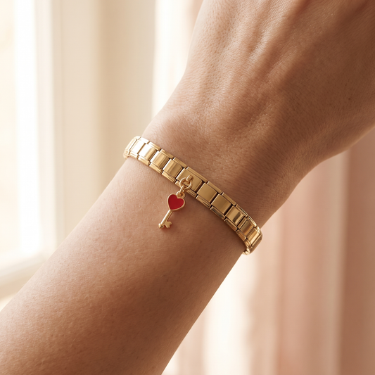 Italian Charm Liebes Schlüssel Romantischer Dangle | NovoCharm