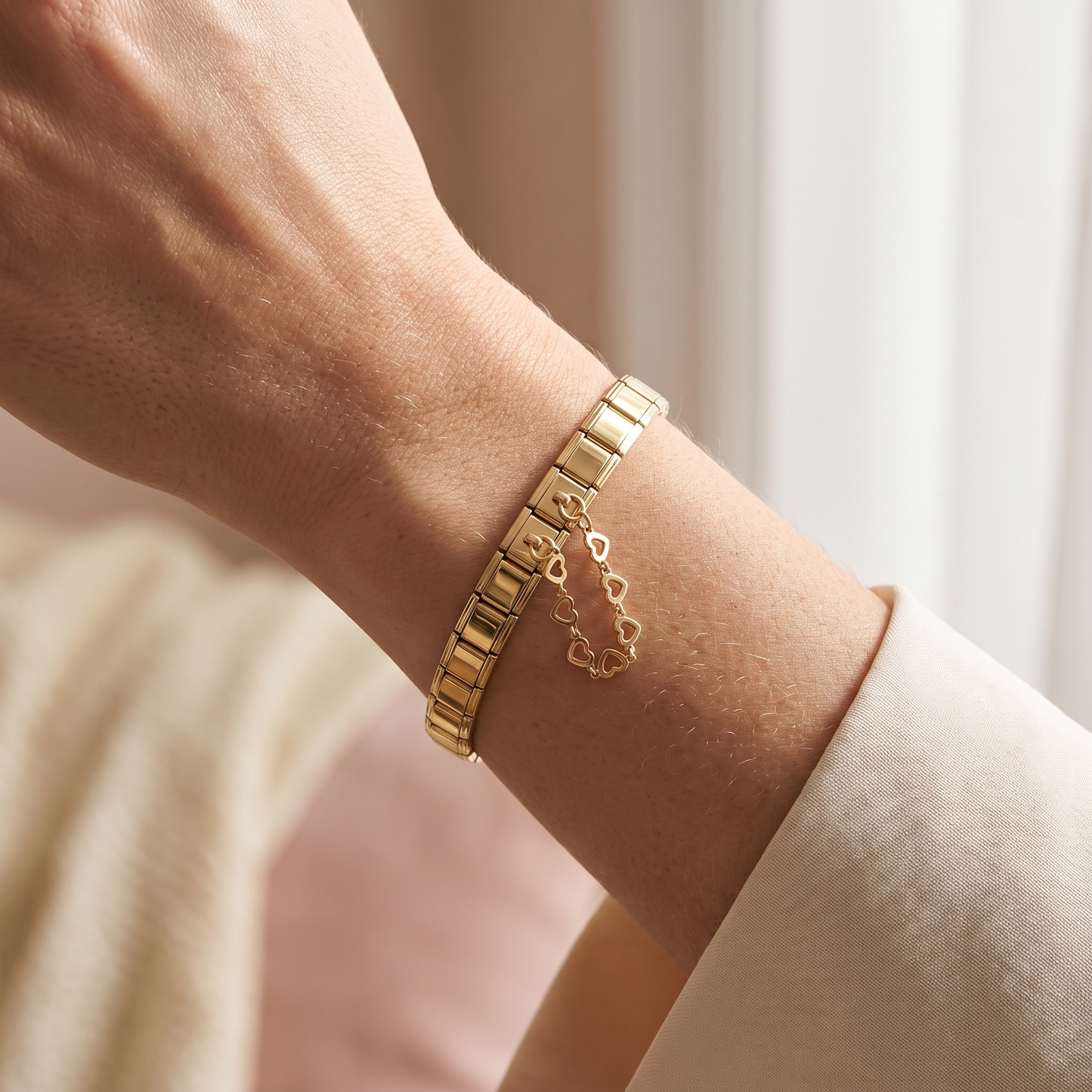 Italian Charm Doppelcharm Doppelherz Verschlungene Liebe | NovoCharm