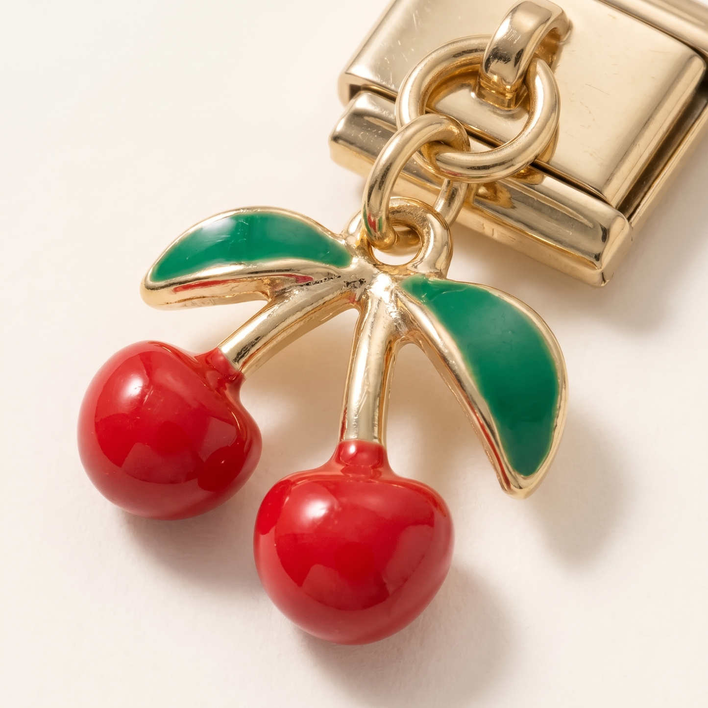 Italian Charm Kirschen II Anhänger Cherry Dangle | NovoCharm