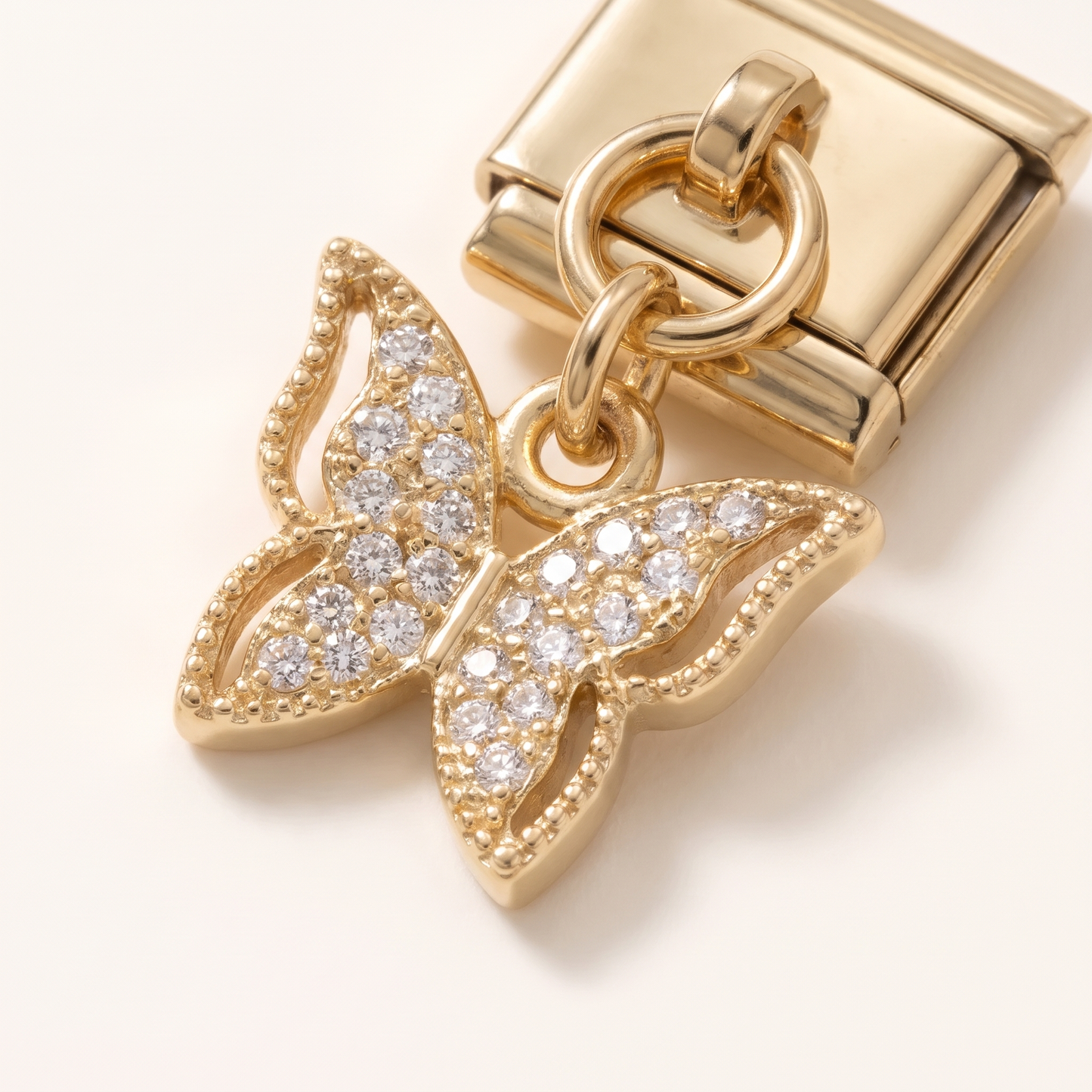 Italian Charm Schmetterling Anhänger Filigran Gold | NovoCharm