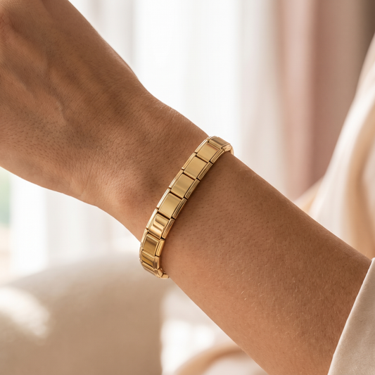 Italian Charm Armband Gold Basis Edelstahl | NovoCharm