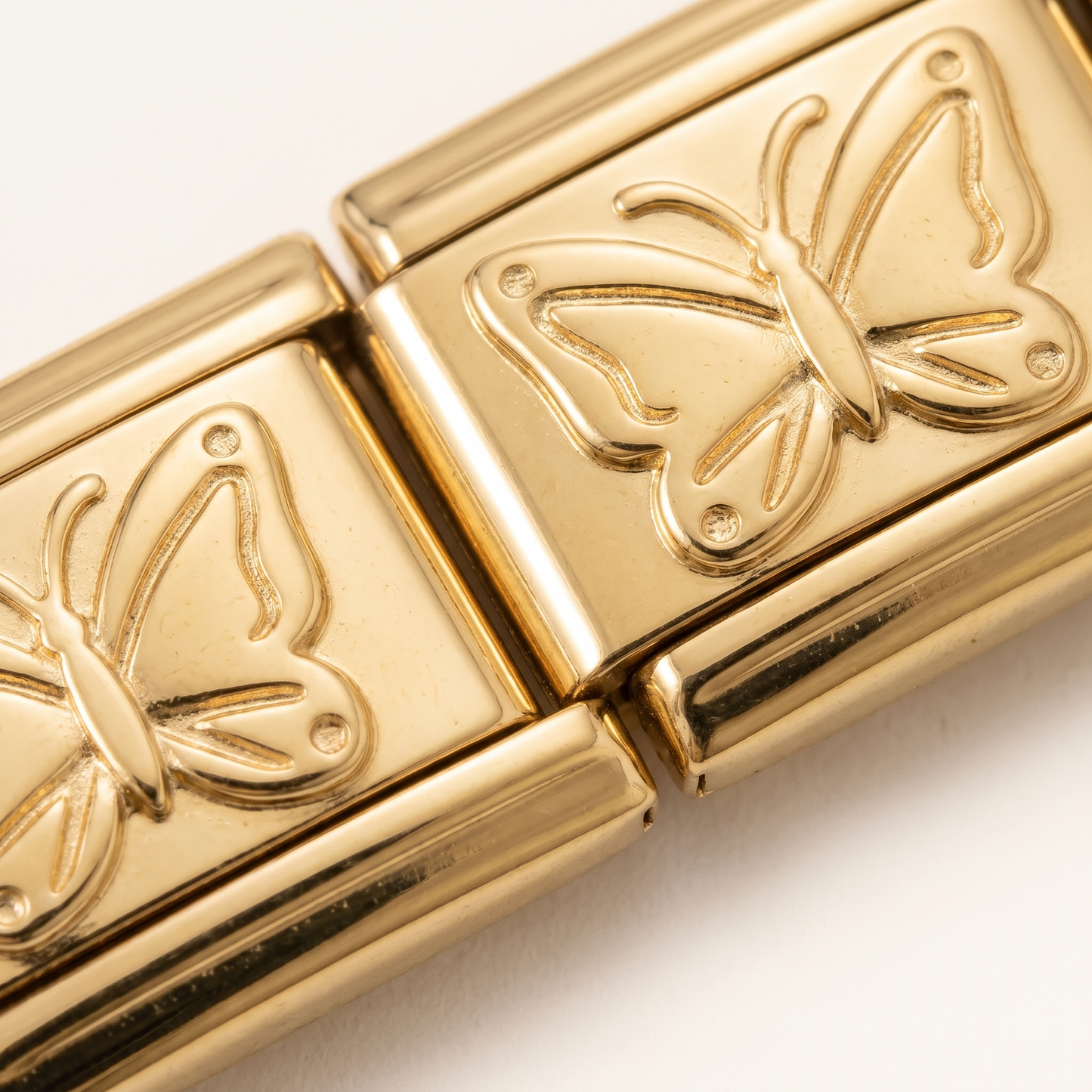 Italian Charm Armband Gold Schmetterling Motiv Edelstahl | NovoCharm