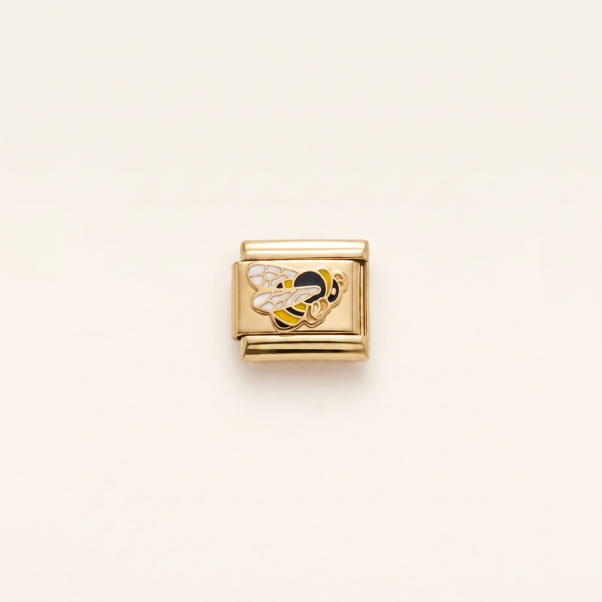 Italian Charm Biene Honig Summende Natur Edelstahl Gold