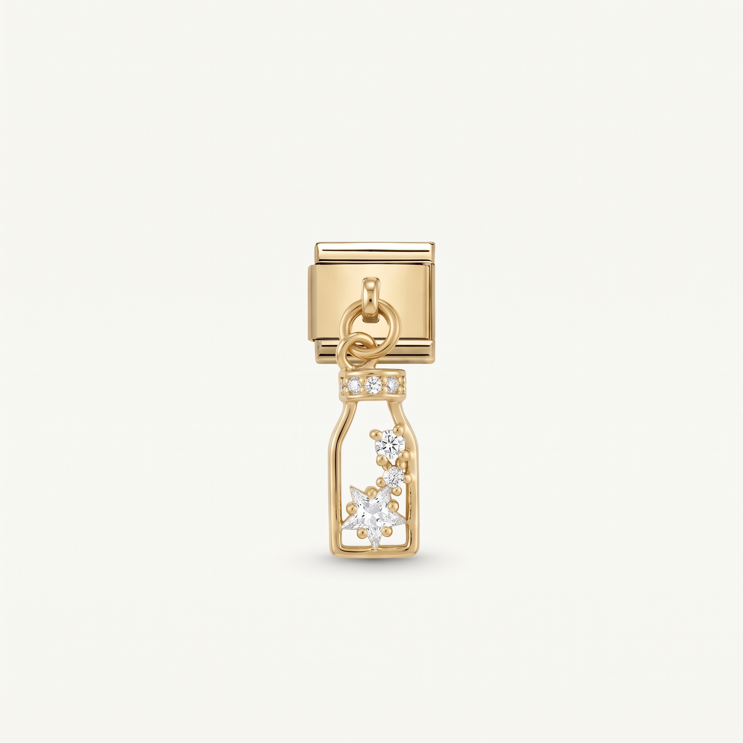 Italian Charm Flasche Anhänger Party Dangle auf goldenem Edelstahl