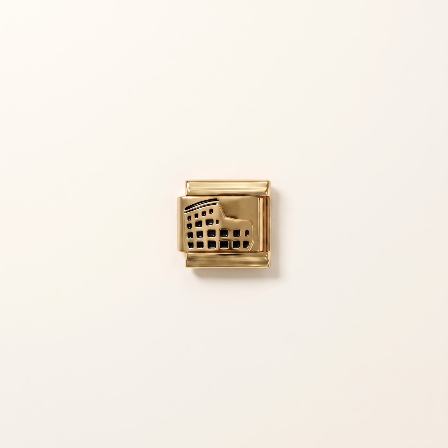 Italian Charm Colosseum Rom Motiv auf goldenem Edelstahl-Glied