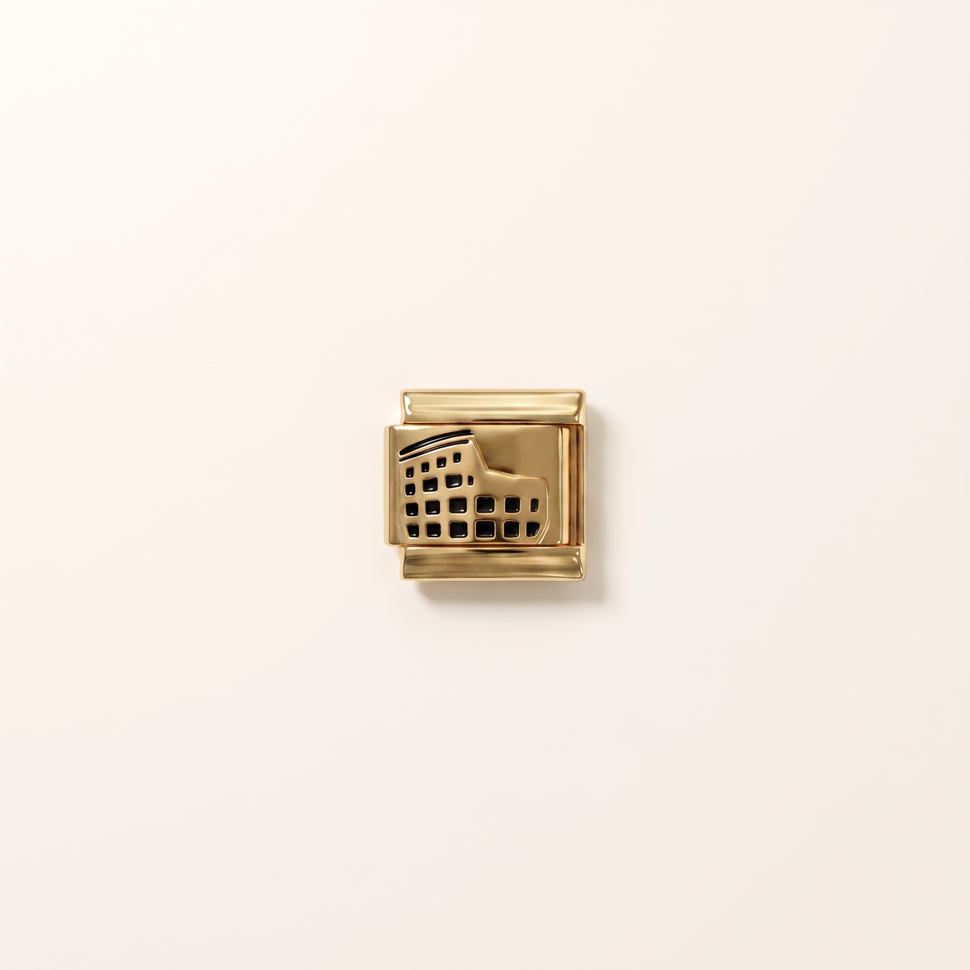 Italian Charm Colosseum Rom Motiv auf goldenem Edelstahl-Glied