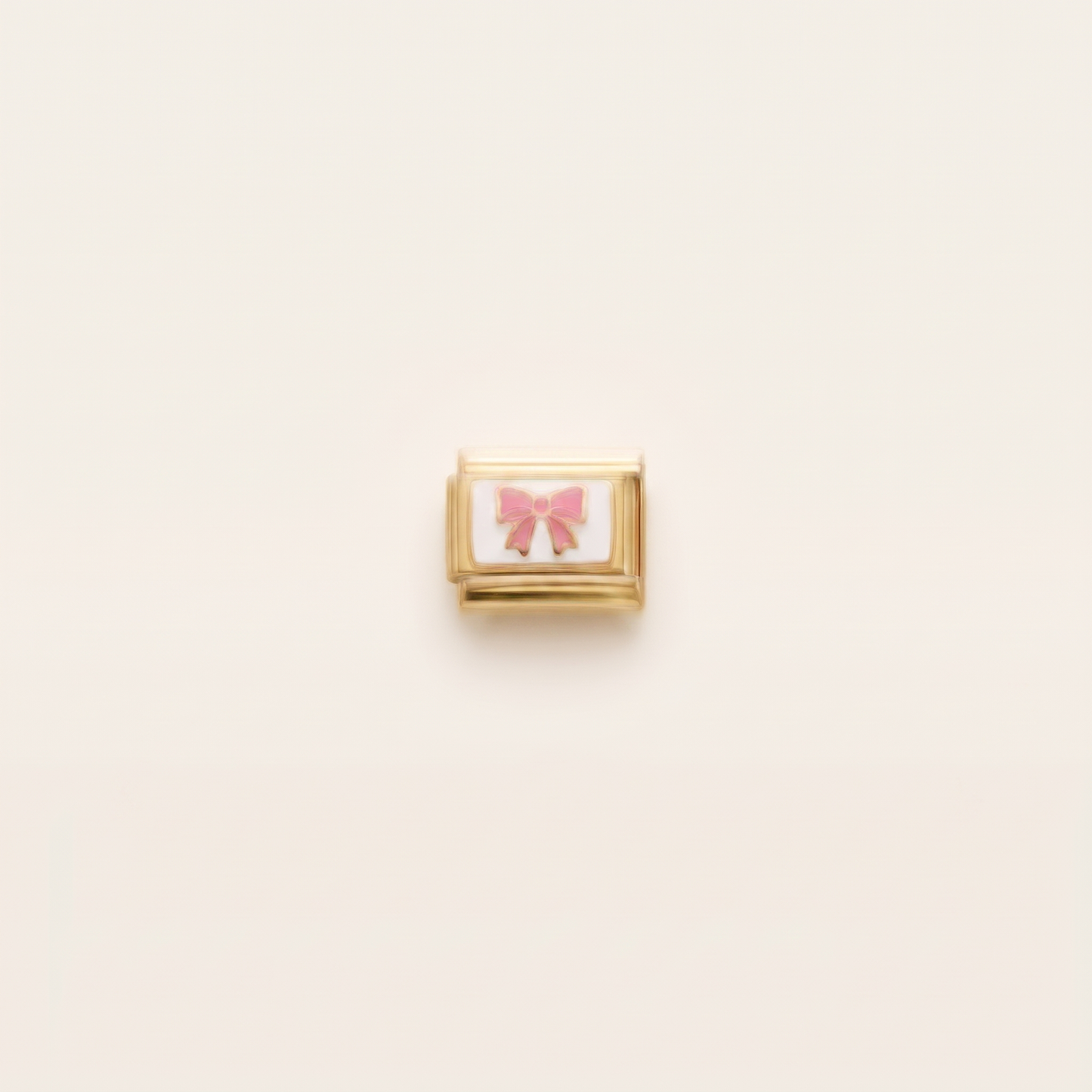 Italian Charm Schleife Coquette Bow Romantik Edelstahl Gold