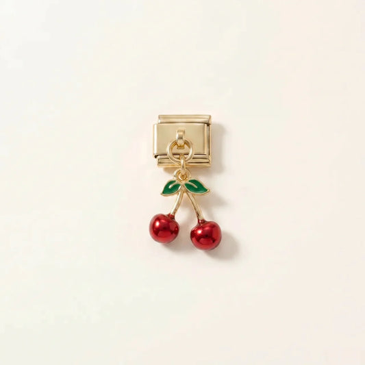 Italian Charm Kirschen Anhänger Retro Rockabilly | NovoCharm