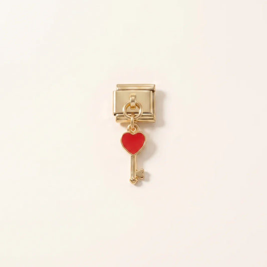 Italian Charm Liebes Schlüssel Romantischer Dangle | NovoCharm