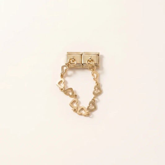 Italian Charm Doppelcharm Doppelherz Verschlungene Liebe | NovoCharm