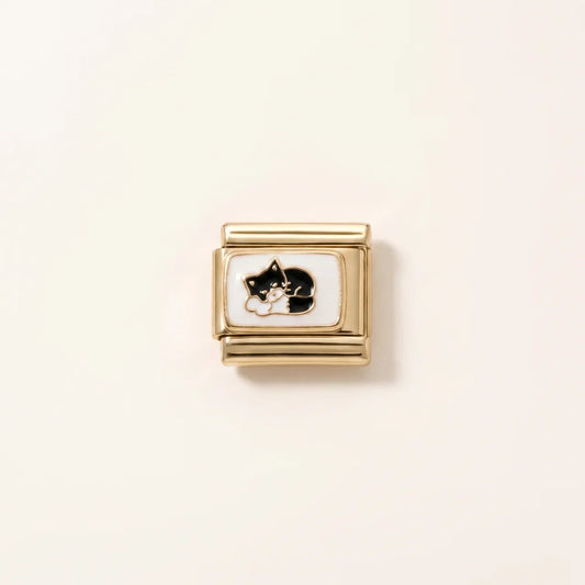 Italian Charm Katze Silhouette Cat Lover | NovoCharm