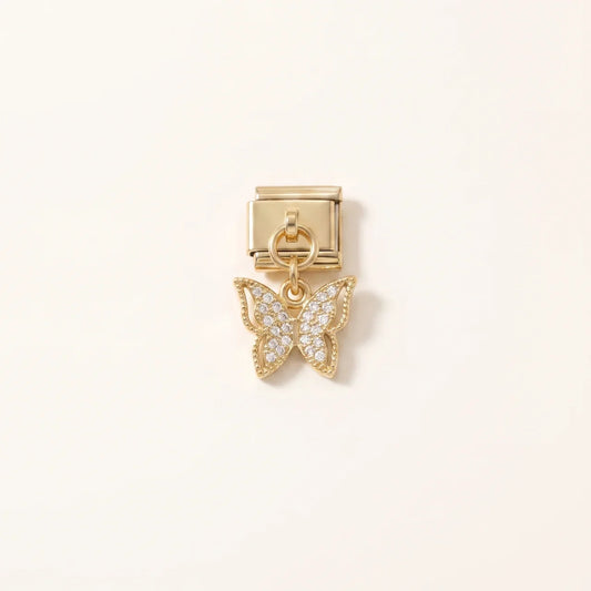 Italian Charm Schmetterling Anhänger Filigran Gold | NovoCharm